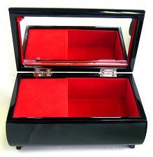 ★オリジナル★１８弁人気オルゴール【鏡付き会津漆器宝石箱】18N-AA051box