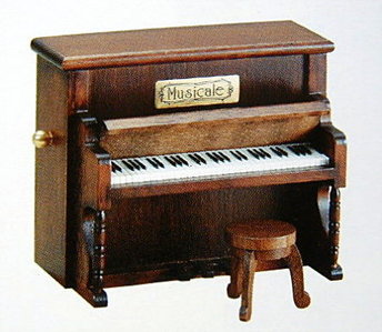 【木製ﾐﾆアンティーク】(ピアノ風)オルゴール -(LS.B-525S)