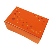  NEW【高音質23弁オルゴール-木製BOXもみじ柄/オレンジ/鏡付き】LS-AA311C