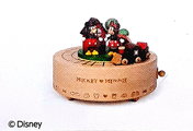 New【ディズニー】ミッキー&ミニーが可愛い <BR>Disney Mickey&Minnie機関車オルゴール(LS-CD180S)