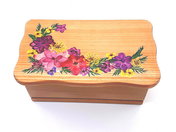 120 曲選択オリジナル【創作押し花絵】雅型木製BOXオルゴール-(LTK.LA009NaturaiBox)