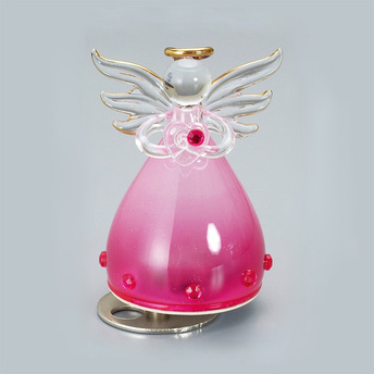 【ガラス.天使オルゴール】天使のメロディー回転オルゴール-(LS.YA-460G)☆1個限定☆
