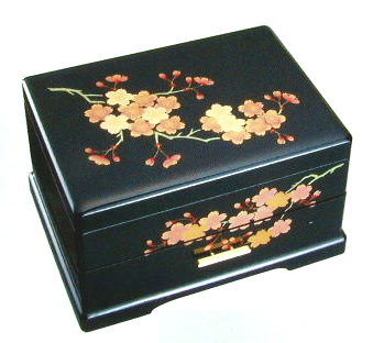 東北支援-会津漆器宝石箱オルゴール(B-318A・B・C)